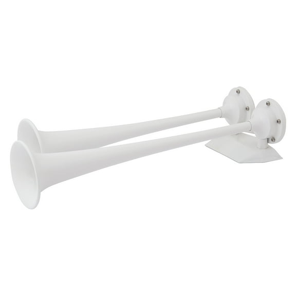 Marinco 10122 - 12V White Epoxy Coated Dual Trumpet Air Horn