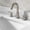 Silver, variant on ANGELES HOME Widespread Bathroom Faucet 3 Hole, Deck Mounted Bathtub Basin Vanity Sink Faucet, 2 Handles Solid Brass Bathroom Faucet, Drain Assembly, Matte Black