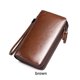 thumbnail image 2 of Guardurnaity Cartera para hombre, monedero Vintage grande con cremallera doble, bolso multifunción de gran capacidad para bolsas de paquete de Carteras Marrón, 2 of 6