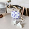 thumbnail image 2 of for AirPods Pro 1st Gen Case with Keychain,Cute Clear Purple Flower Floral Protective Earphone Cover Case,Soft Transparent TPU for AirPods Pro Case Women Girl, 2 of 13