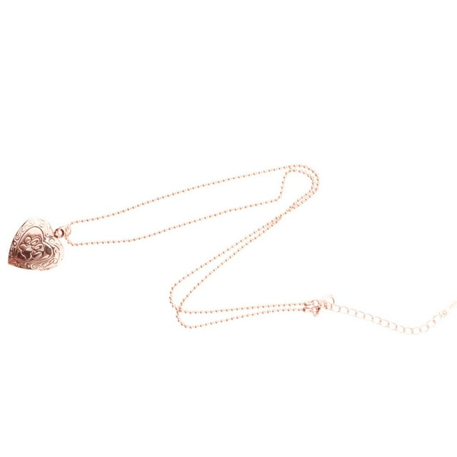 Collar con colgante con foto en forma de medallón y mensaje con huella de pata para mujeres y niñas Oro rosa