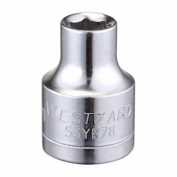 Westward Socket, Steel, Chrome, 6 mm 53YR78