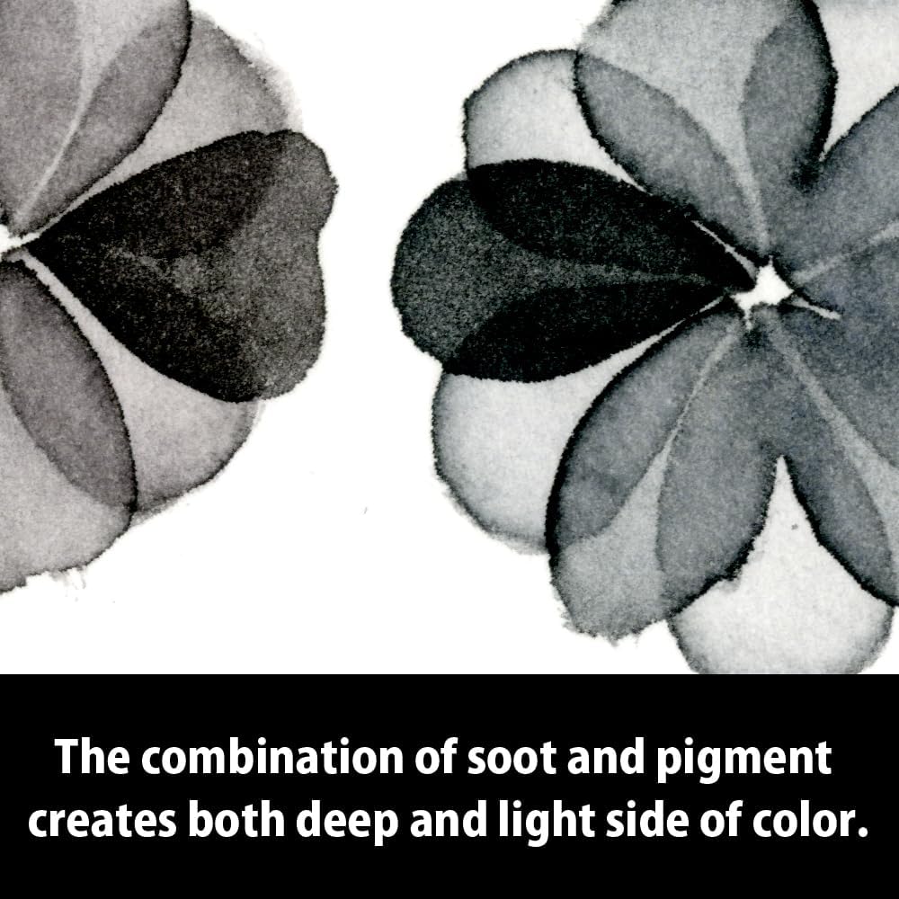 GANSAI TAMBI SUMI Colors 6 Colors Set, Watercolor Paint for Professional, for Calligraphy, Illustrations, Drawing, Black Ink, Made in Japan