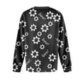 thumbnail image 4 of JGNGSHN Halloween Sweatshirt Women Long Sleeve Flannel Dropped Shoulder Pullover Top Boo Letter Sweater Spooky Season Oversize Fall Clothes, 4 of 5