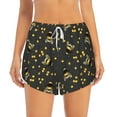 thumbnail image 2 of Gaeub Bumblebee Print Women's Athletic Shorts,High Waisted Running Shorts,Pocket Sporty Short,Gym Elastic Workout Shorts-Small, 2 of 7