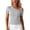 Gray, variant on Women's One-Shoulder Short Sleeve T-Shirt Solid Asymmetrical Neckline Slim-Fit Top Perfect Spring Summer Tee for Date Night Office Cute Dessy Wear