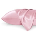 thumbnail image 1 of Funda de cama de satén para cabello y piel Queen Pink, juego de, 1 of 8