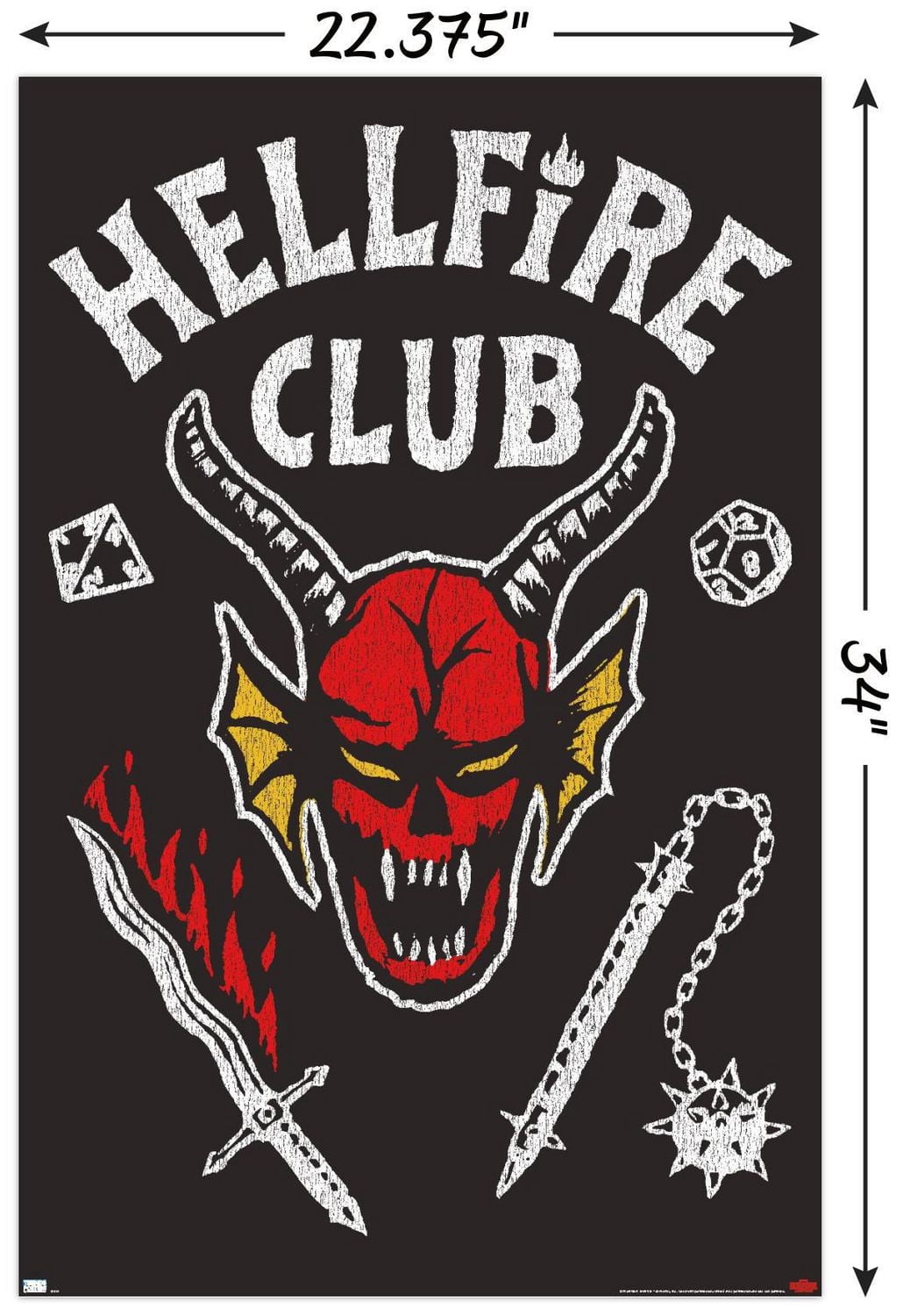 Netflix Stranger Things: Season 4 - Hellfire Club Wall Poster