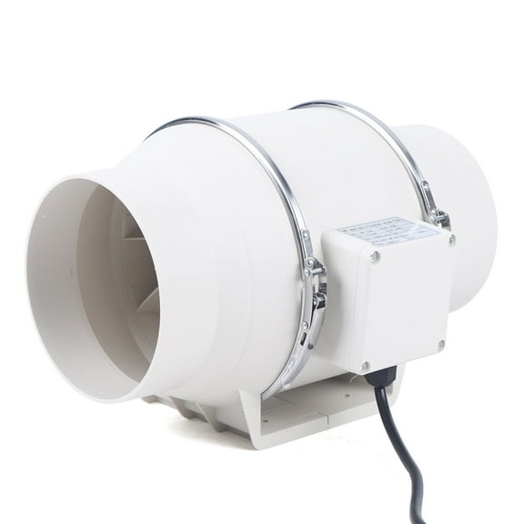 6" Inline Duct Fan 540m3/h Ventilation Exhaust Blower Fans Quiet for Ducting 75W White