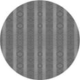 thumbnail image 1 of Ahgly Company Machine Washable Indoor Round Transitional Carbon Gray Area Rugs, 3' Round, 1 of 7