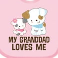 thumbnail image 4 of Inktastic My Granddad Loves Me Granddaughter Girls Girls Baby Bib, 4 of 4