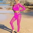 thumbnail image 5 of Sexy Lingerie Sets for Women Valentine Off Shoulder Long Sleeve Halter Tops Deep V Mesh Pant Bodycon Boudoir Set, 5 of 5