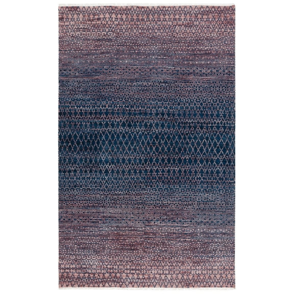 SAFAVIEH Nomad Twyla Geometric Area Rug, Navy/Pink, 6' x 9'