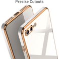 thumbnail image 3 of Case for iPhone7 Plus iPhone8 Plus, Soft Silicone Slim Case Electroplated Straight Edge Phone Case Shockproof Protective Case -White, 3 of 8