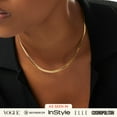 Ana Luisa Herringbone Chain Necklace Ina 14K Gold Chain Versatile