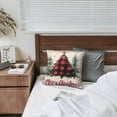 thumbnail image 6 of Red Buffalo Plaid Tree Christmas Throw Pillow Covers Beautiful Throw Pillow Case 2 Pieces Decorative Throw Cushion Case for Room Home Patio Bedroom Livingroom, 6 of 7