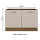 thumbnail image 2 of Mueble de Cocina 120 x 60 cm 2 Puertas (Sin Tablero) Agata Madesa MC, 2 of 5