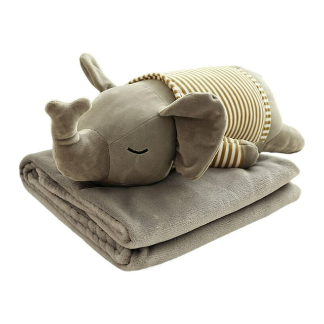 Lightweight Cold Bedding Comforter for All Season Two in One Cartoon Animal Pillow with Built in Blanket Dual Purpose office Car Nap Blanket Winter Thickened Sofa Pillow with Dual Functions