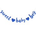 thumbnail image 1 of Suministros de fiesta para bebés Banner RICHHHA Blue Glitter Sweet Boy, 1 of 6