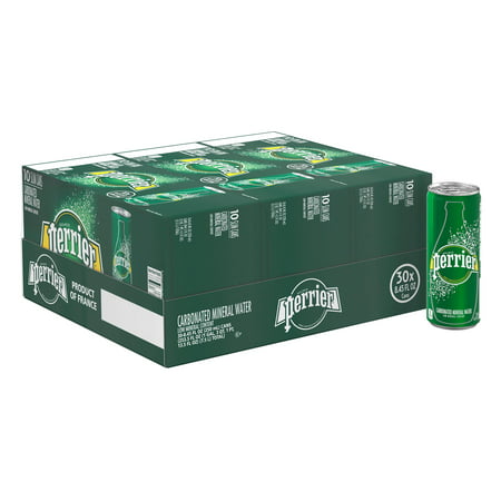 Perrier Carbonated Mineral Water, 8.45 fl oz. Slim Cans (30 (Best Flavored Sparkling Water Brands)