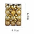 thumbnail image 5 of Hmgxay 24PC 1.2" Christmas Tree Baubles, Festive Hanging Ornaments for Holiday Decoration, Glittery Christmas Balls for Tree Trimming, Stylish Xmas Decoration Packs of 24, 5 of 6