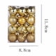 thumbnail image 2 of 24 Bolas de Adorno de Árbol de Navidad 3cm, 2pc, Dorado, Ornamento de Árbol de Navidad, Caja Cuadrada, 2 of 5