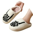 thumbnail image 3 of Shadoumai Halloween Skeleton Slippers for Womens Finger Cozy Winter Home Slippers Warm Indoor Outdoor Comfort, 3 of 9