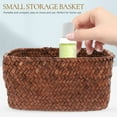 thumbnail image 5 of OUNONA Home Woven Basket Orange Weave Storage Simple Design for Desktop Tidy 1Pc, 5 of 8