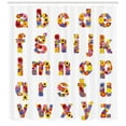 thumbnail image 3 of Ambesonne Letters Shower Curtain, Blooming Nature Flowers, 69"Wx84"L, Multicolor, 3 of 3