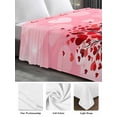 thumbnail image 6 of Red Love Heart Tree Valentines Queen Size Flat Sheet, Wrinkleproof & Fadeproof Cooling Flat Bed Sheet Only, Romantic Pink Ombre Breathable Soft Bedding Top Sheets 90 x 102 Inches, 6 of 8