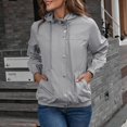 thumbnail image 4 of Mifelio Rain Jacket Women, Women's Hooded Raincoat Outdoor Sports Mountaineering Clothing Windbreaker Jacket Water Proof Jackets for Women Grey XXL, 4 of 8