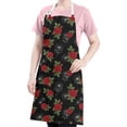 thumbnail image 5 of Pioneer Flower Floral Print Pattern Apron for Women and Men, Cotton Linen Waterproof with Pockets, Adjustable, 33x27 Inch for Kitchen, Gardening, BBQ, Salon, 5 of 6