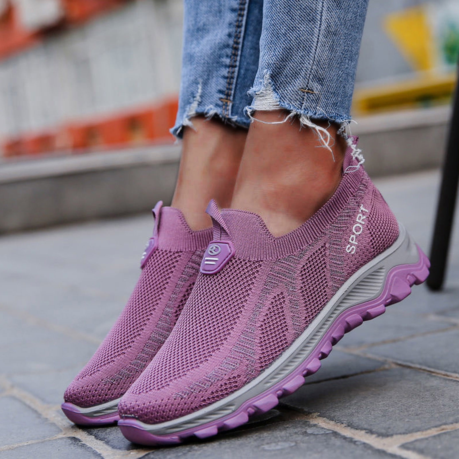 Womens Running Trainers Ladies Walking Shoes Mesh Breathable Sneakers 