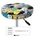 thumbnail image 4 of Disketp Different Cats Funda Redonda para Taburete, Funda de Cojín para Silla de Bar Suave y Elástica-14 inch, 4 of 7