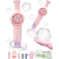 thumbnail image 1 of Magic Colorful Smoke Bubble Machine - Rechargeable Fog Bubble Wand with LED Lights & Music, Automatic Mist Bubble Blower for Kids, Portable Smoke Filled Bubble Toy for Birthday Parties (B), 1 of 7