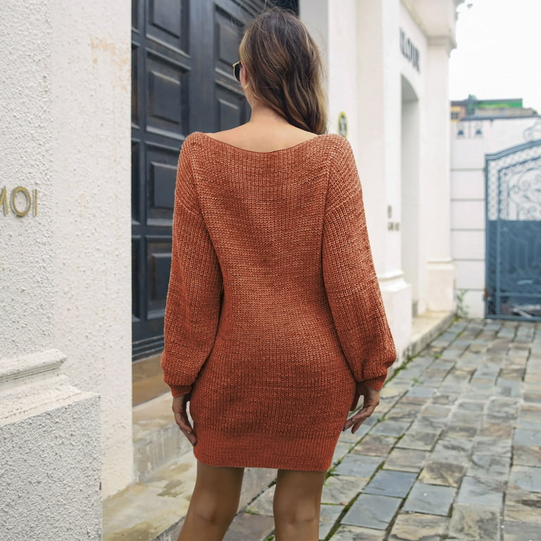 short off the shoulder sweater dress Endless Rose