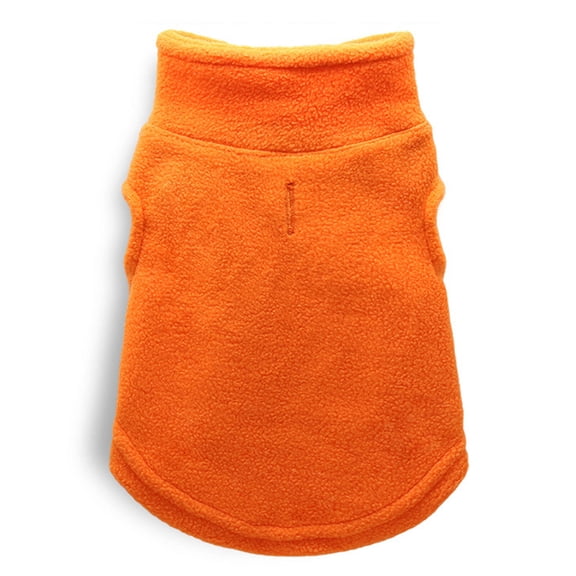 TELOLY Dog Clothes,Breathable Dog Jacket,Keeps Pet Dry Fleece Fabric Dog Sweatshirt,Orange,M