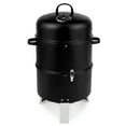 thumbnail image 5 of Heavy Duty Vertical Steel Charcoal Smoker Black Double Layer BBQ Grill, 5 of 16