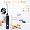 thumbnail image 3 of Milk Frother, Rechargeable Handheld Electric Whisk Coffee Frother Mixer with 2 Stainless Whisks, Milk Foam Maker for Cappuccino, Latte, Bulletproof Co, 3 of 4