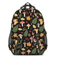 thumbnail image 3 of Mushroom and Leaf Black Pattern Cute School Backpack Bag with Padded Back and Adjustable Shoulder Straps 16.9 X 12.6 X 5.9 Inches, 3 of 5