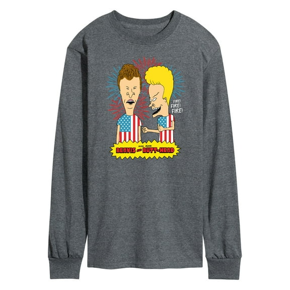 Beavis & Butthead - USA Fire - Men's Long Sleeve T-Shirt