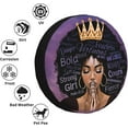 thumbnail image 5 of African American Black Girl Tire Cover Wheel Protectors Weatherproof Wheel Covers Universal Fit for Trailer Rv SUV Truck Camper Travel Trailers 16 inch, 5 of 8