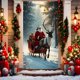 thumbnail image 5 of Cortina decorativa para puertas con motivos navideños para fiestas y celebraciones en el hogar, 5 of 6