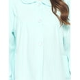 thumbnail image 4 of Casual Nights Women's Button Front Jacquard Terry Fleece Sleep Bed Jacket Top with Pockets, 4 of 5
