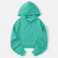 thumbnail image 2 of Zip Up Hoodie Women Vintage Streetwear Hoodie Fit Women's Casual Short Hooded Sweatshirt With Pockets Drawstring Pullover For Spring Summer Fall Everyday Wear, 2 of 5