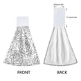 thumbnail image 3 of Haosy 2 Pack Kitchen Wash Cloths with Hanging Loops Absorbent Absorbent Quick Drying Hand Towels, Lines Roses, 3 of 7