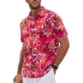 thumbnail image 2 of GENTS BLISS Short Sleeve Men Hawaiian Shirts Floral Print Button Down Shirts for Men Casual Beach Shirts, 2 of 8