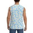 thumbnail image 4 of Pofeuu Floral Daisy Print Men's Muscle T-Shirt, Sleeveless, Muscle Tank, Classic Muscle Tee Top For Men Casual Sleeveless Muscle T-Shirt Trendy Clothes-Medium, 4 of 7
