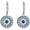 White Gold, variant on Evil Eye Earrings 925 Sterling Silver Round Evil Eyes Earrings with French Buckle Protection Devil Amulet Gifts for Women