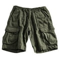 thumbnail image 2 of Fgnfyis Men's Loose Fit Cargo Shorts Summer Plus Size Casual Pocket Shorts for Big and Tall Comfort Men Shorts Green 29, 2 of 3